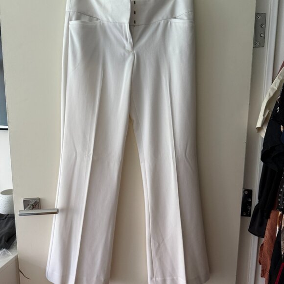 NWT Express Editor Flare white dress pants - Picture 2 of 5